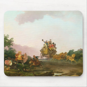 Revellers på en lagledare, c.1785-90 (olja på musmatta