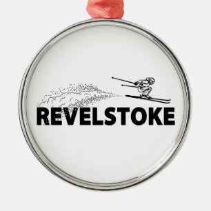Revelstoke British Columbia Backhoppare Julgransprydnad Metall