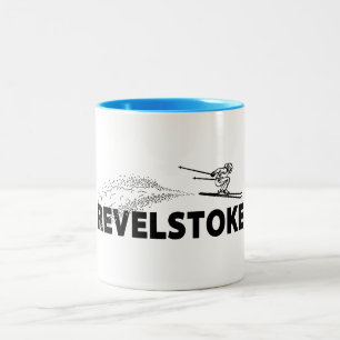 Revelstoke British Columbia Backhoppare Två-Tonad Mugg