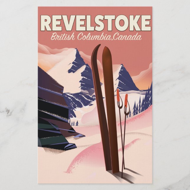 Revelstoke  British Columbia, Kanada Skidposter Brevpapper (Framsida)