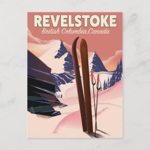 Revelstoke  British Columbia, Kanada Skidposter Vykort
