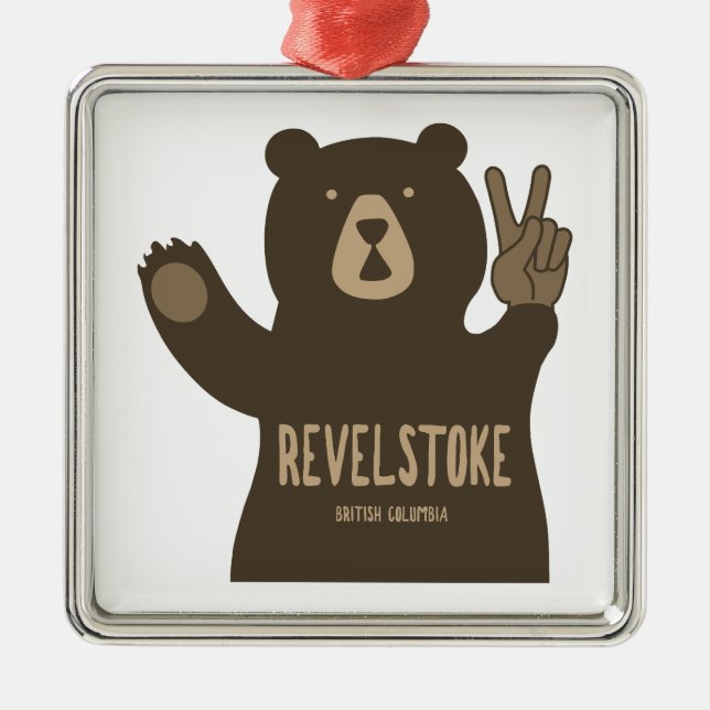 Revelstoke British Columbia Peace Bear Julgransprydnad Metall (Framsidan)