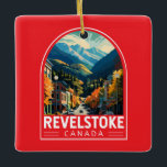 Revelstoke Canada Travel Art Vintage Julgransprydnad Keramik<br><div class="desc">Revelstoke retro-vektorns rörelsemodeller. Revelstoke är en stad i sydöstra British Columbia,  Kanada känd för Mt Revelstoke National Park.</div>