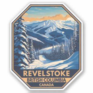Revelstoke Canada Winter Vintage Klistermärken