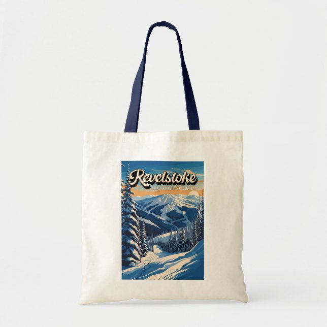 Revelstoke Canada Winter Vintage Tygkasse (Framsidan)