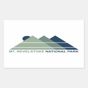 Revelstoke nationalparken Mountain Sol Rektangulärt Klistermärke