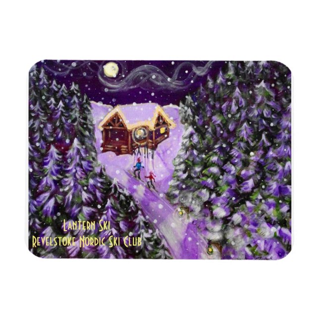 Revelstoke Nordic Ski Klubb Lantern Ski Magnet (Horisontell)