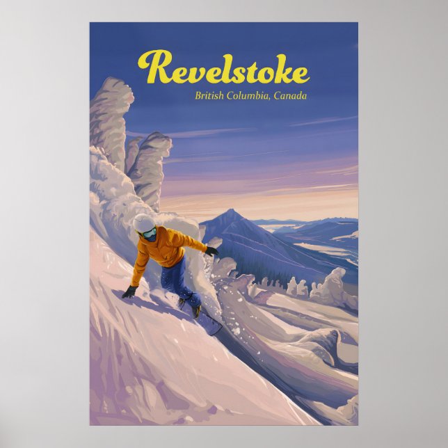 Revelstoke Snowboardåkning Resa Affisch (Framsidan)
