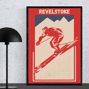 Revelstoke Sol Peaks British Columbia Canada Ski Poster