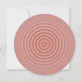 Reverb Round Note Card i Mauve och Orange Tack Kort