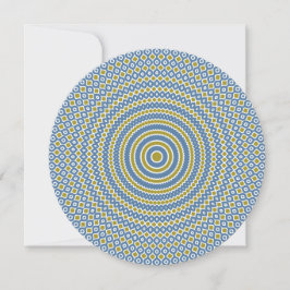 Reverb Round Note Card i turkos och Guld Tack Kort
