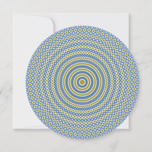 Reverb Round Note Card i turkos och Guld Tack Kort