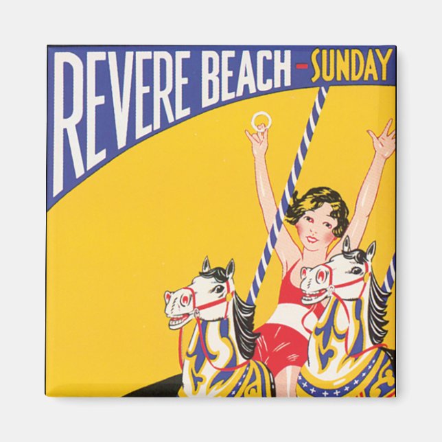 Revere Beach Söndag Magnet (Framsidan)