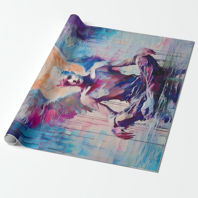 Reverence & Sunrise, Guardian Angel Papper Collage Presentpapper (Utrullad)