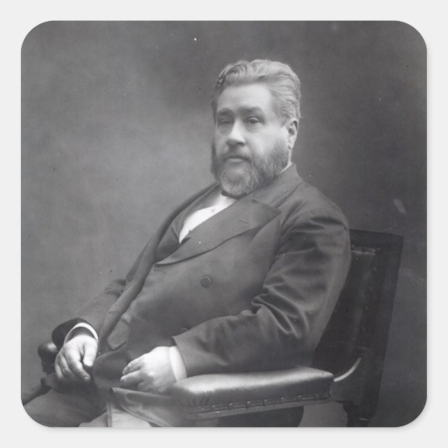 Reverend Charles Haddon Spurgeon Fyrkantigt Klistermärke (Framsida)