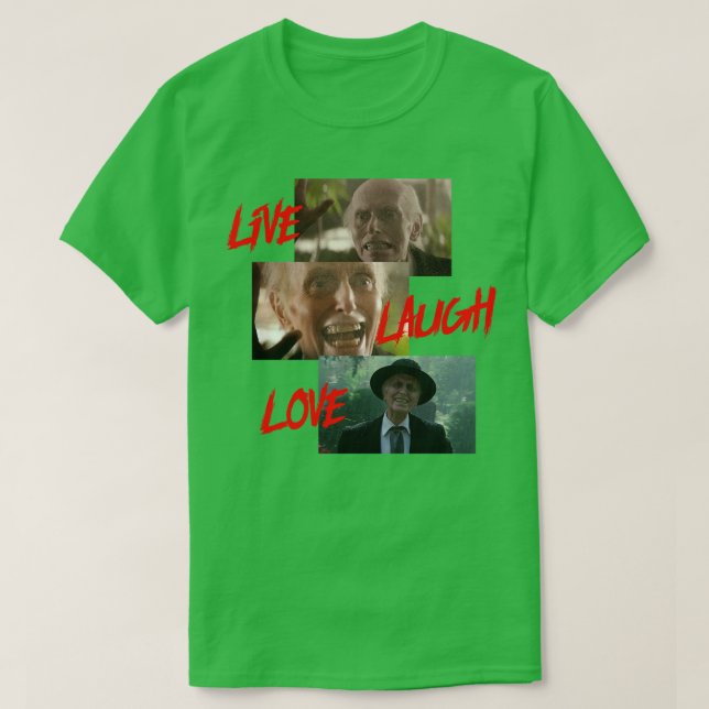 Reverend Henry Kane Live Laugh Kärlek T Shirt (Design framsida)
