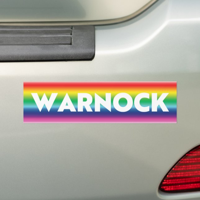 Reverend Warnock Georgia Senate regnbåge pride Bildekal (På Bil)