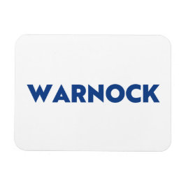 Reverend Warnock Georgia Senate runoff blue white Magnet