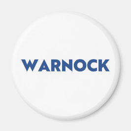 Reverend Warnock Georgia Senate runoff blue white Magnet