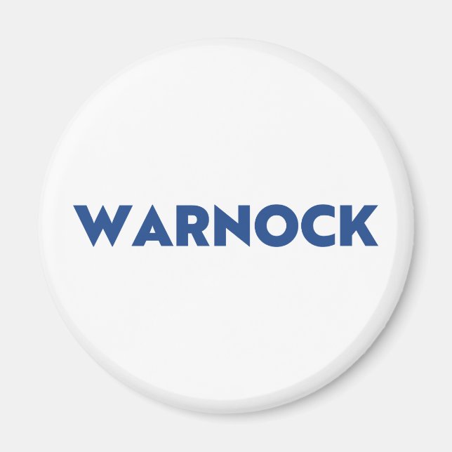 Reverend Warnock Georgia Senate runoff blue white Magnet (Framsidan)