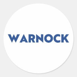 Reverend Warnock Georgia Senate runoff blue white Runt Klistermärke