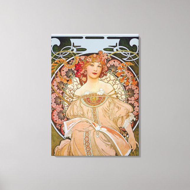 Reverie by Alphonse Mucha Canvastryck (Framsida)