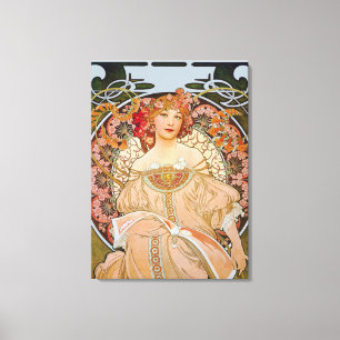 Reverie by Alphonse Mucha Canvastryck