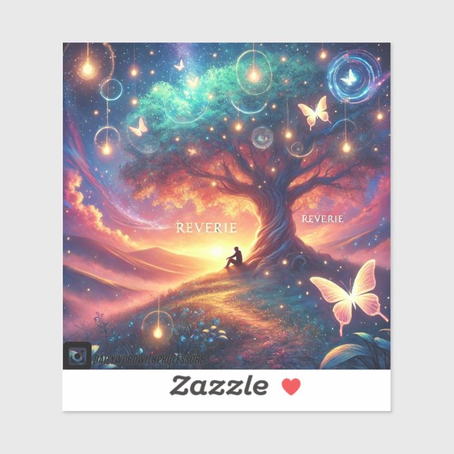 "Reverie" drömmande konstdekal Klistermärken (Ark)