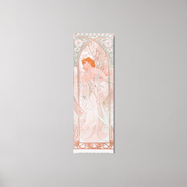 Reverie du Soir (1899) av Alphonse Mucha Canvastryck (Framsida)