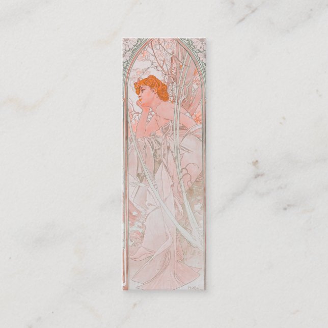 Reverie du Soir (1899) Bookmark Mini Visitkort (Framsida)