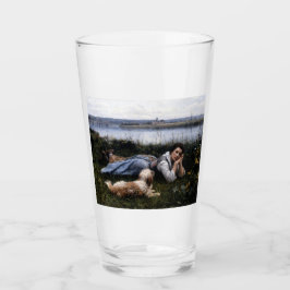 Reverie (flicka som Ljuger på Grass med sin Hund) Glaskopp