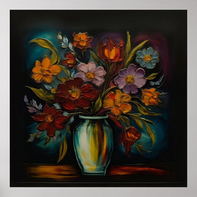 Reverie, oljefärgad Blommigt Poster (Framsidan)