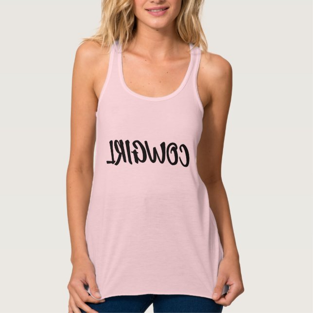 Reverse Cowgirl Linne Med Racerback (Framsida)