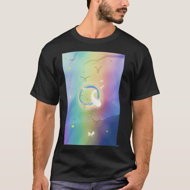 reverse rainbow mushishi family family t shirt (Framsida)