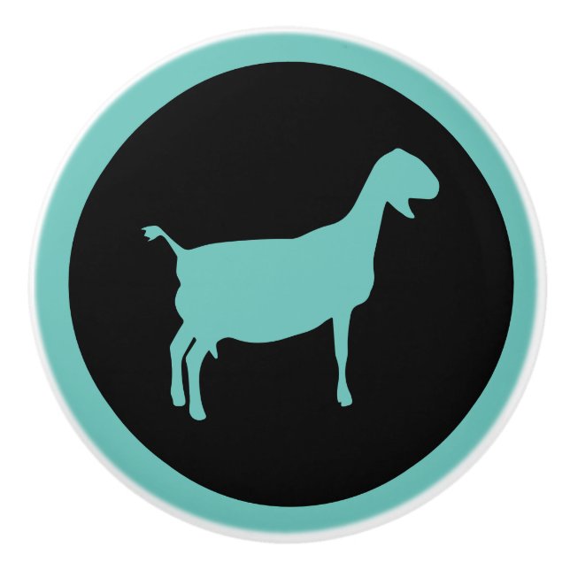 Reverse Silhouette Nubian Goat Knopp (Framsidan)