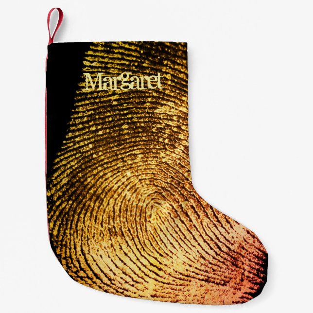 Reversed Loop Fingerprint Small Christmas Stocking Liten Julstrumpa (Framsidan)