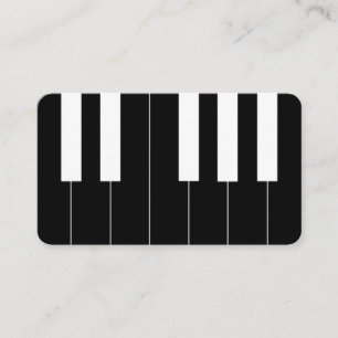 Reversed Piano Nycklar Visitkort