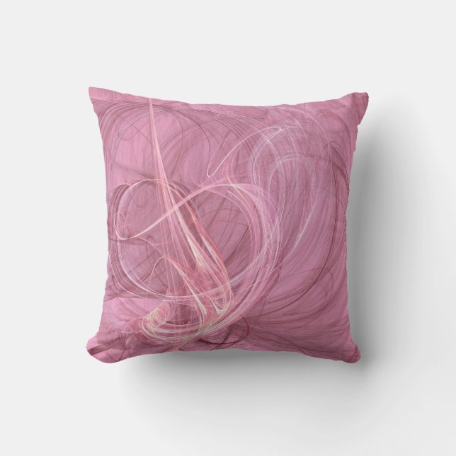 Reversibel Abstrakt Rosa för texturerad Elegant Kudde (Framsida)