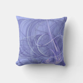 Reversibel Abstrakt Texturerad blå och vit fyllnin Kudde