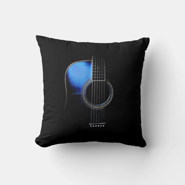 Reversibel akustisk gitarr kastkudde kudde (Framsida)