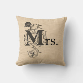 Reversibel Bröllop Pillow Mr. och Mrs. Kudde