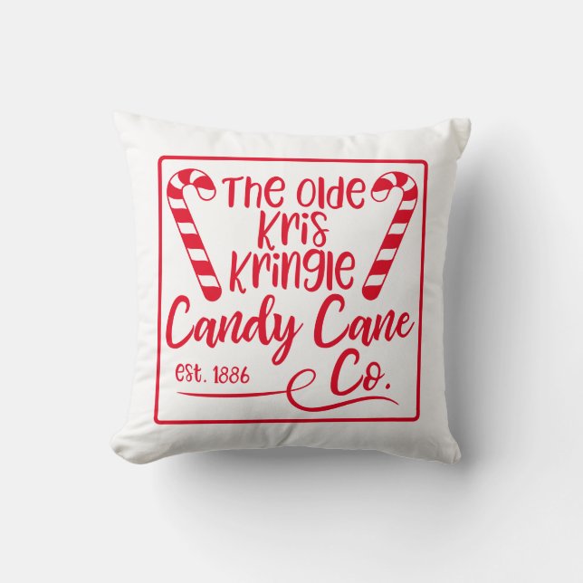 Reversibel Candy Cane Co Jul Kudde (Framsida)