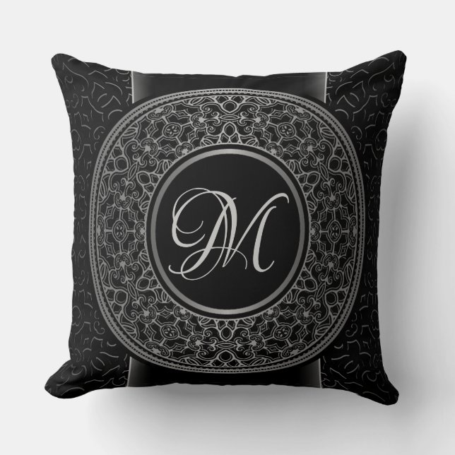 Reversibel Chic Silver Medallion Dekorativ kudde (Framsida)