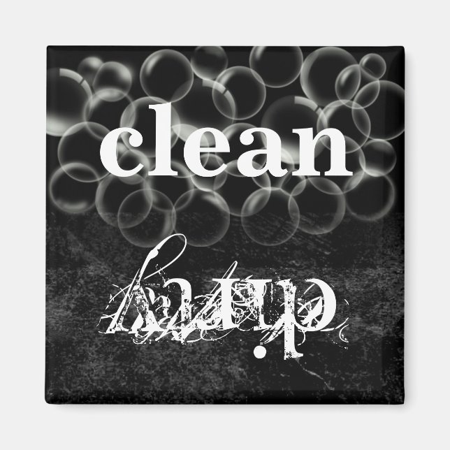 Reversibel Dirty Clean Dishwasher Magnet (Framsidan)