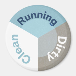 Reversibel diskmaskin som kör ren smutsig blå magnet