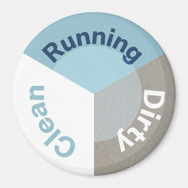 Reversibel diskmaskin som kör ren smutsig blå magnet (Framsidan)