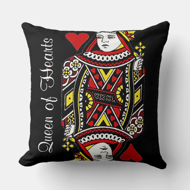 Reversibel drottning av Hearts Design Dekorativ ku Kudde (Framsida)