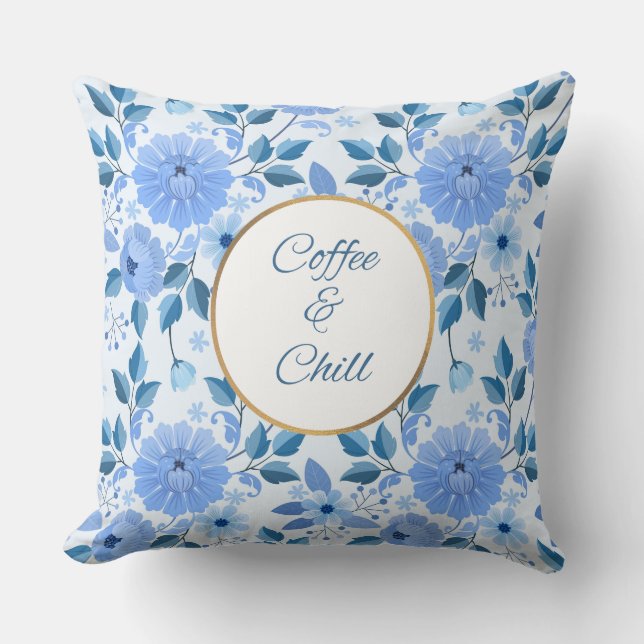 Reversibel Dubbla för Blommigt-sida Kudde (Framsida)