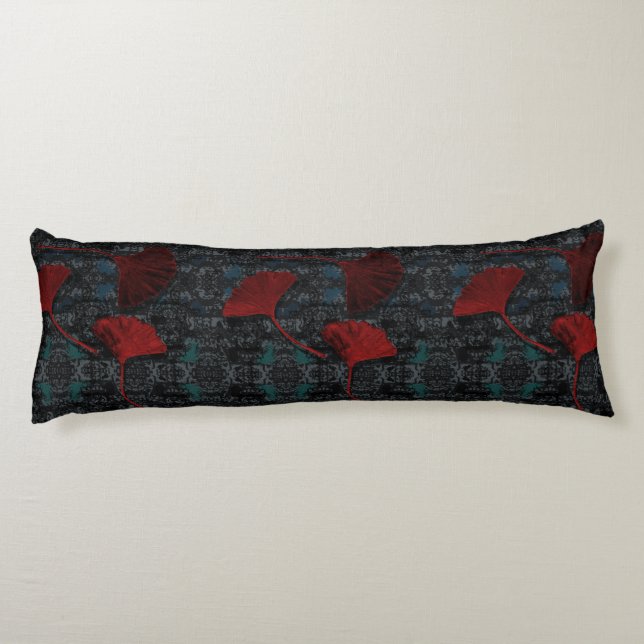 Reversibel Ginkgo Grunge Kroppskudde (Baksidan)
