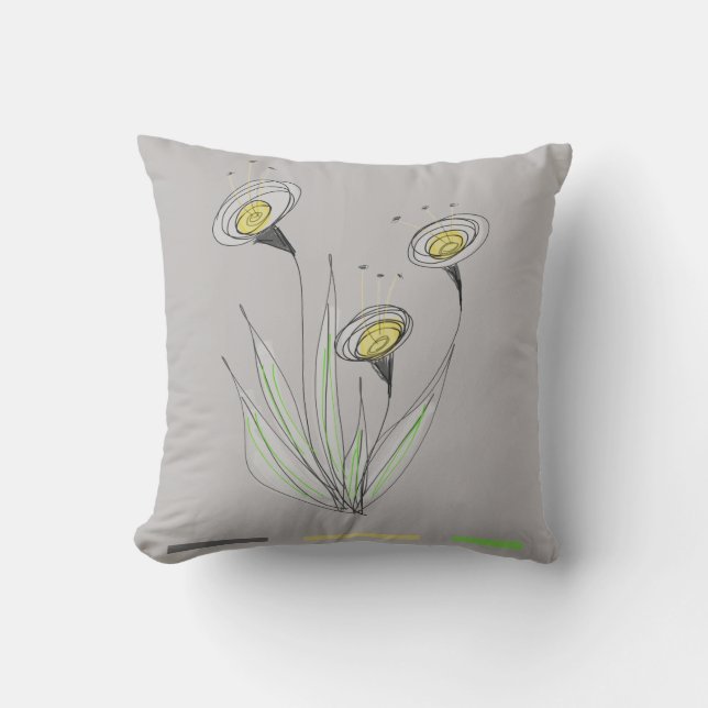 Reversibel Grått Pillow Utomhuskudde (Framsida)